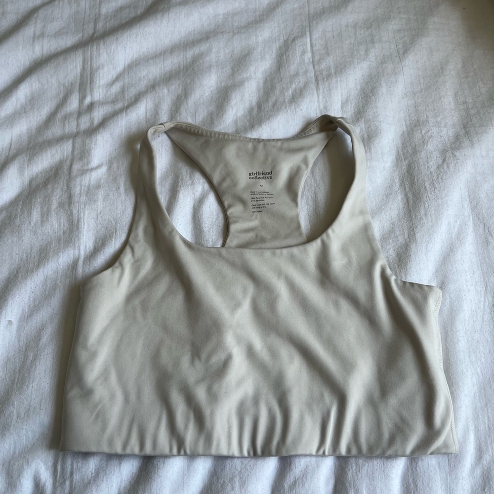 Girlfriend Collective Paloma Sports Bra Size M Off-White